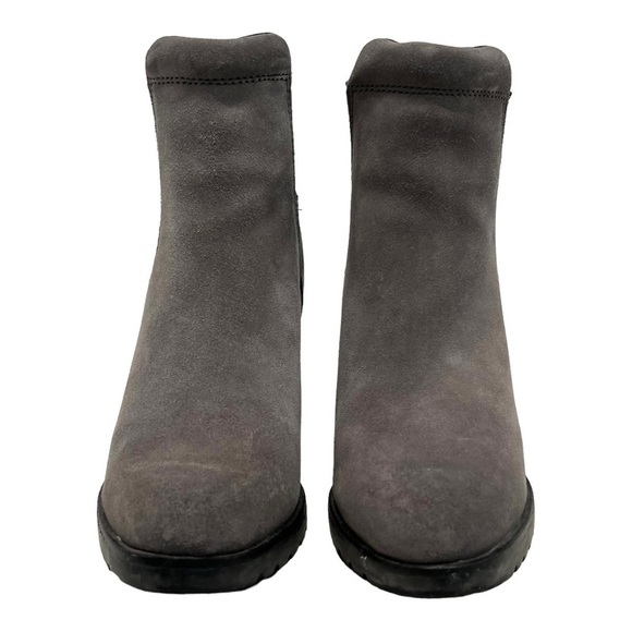 Sorel After Hours Gray Suede Wedge Heel Casual Ankle Boots Women’s 6.5 - Picture 3 of 15